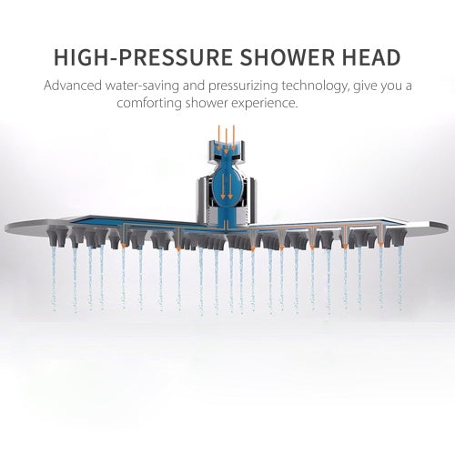 8 Inch Round Rain Showerhead G1/2 High Pressure Shower Head Bathroom Swivel Shower Head Spray Showerhead