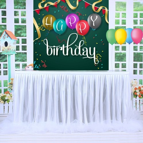 Handmade Tulle Table Skirt Tablecloth Decorative Tableware Cloth