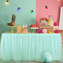 Handmade Tulle Table Skirt Tablecloth Decorative Tableware Cloth