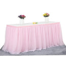 Handmade Tulle Table Skirt Tablecloth Decorative Tableware Cloth