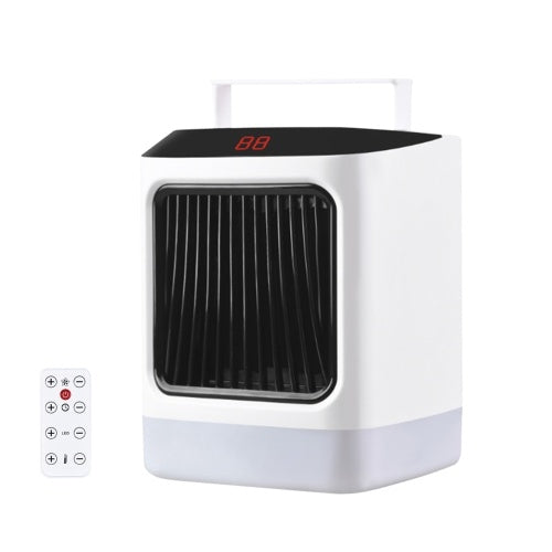 Electric Space Heater Fan with Timer Colorful Light LCD Display Heater