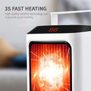 Electric Space Heater Fan with Timer Colorful Light LCD Display Heater