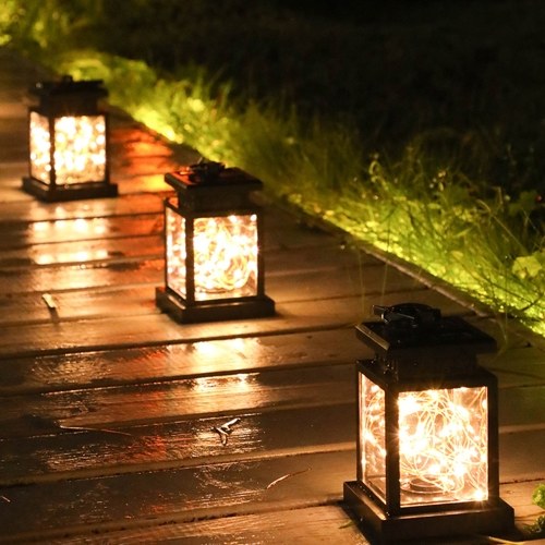 LED Solar Lights Garden Lights Hanging Lantern Star Candle Shape