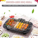 Smoke-less BBQ Grill Electric Griddle Removable Grill