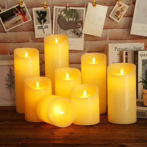 YK5012 Flameless LED Candle Light Bright Flickering Bulb Battery Operated Tea Light with Realistic Flames Fake Candle for Birthday/Wedding /Christmas