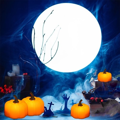 1pcs YK5013 Flameless LED Pumpkin Lantern Candle Light