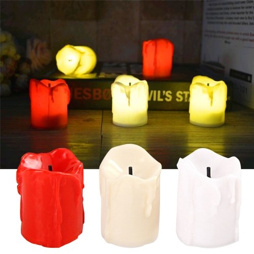 YK5015 Flameless LED Candle Light Bright Flickering Bulb Battery Operated Tea Light with Realistic Flames Fake Candle for Birthday/Wedding /Christmas