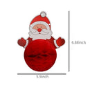 6PCS Christmas Hanging Swirls Decoration Snowman Elk Santa Claus Shaped Christmas Party Supplies