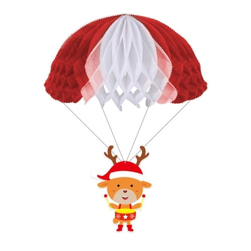 3PCS Christmas Hanging Decoration Snowman Elk Santa Claus Parachute Shaped Christmas Party Supplies