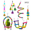 6PCS Bird Swing Chewing Toys Parrots Chewing Hanging Perches