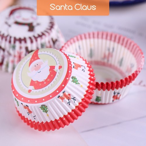 400PCS Christmas Cupcake Wrappers Disposable Cupcake Holders