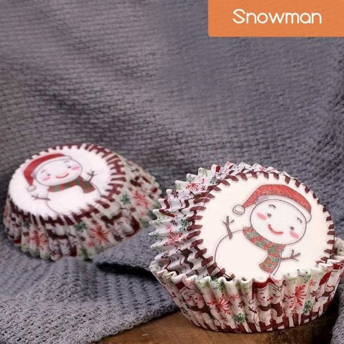 400PCS Christmas Cupcake Wrappers Disposable Cupcake Holders