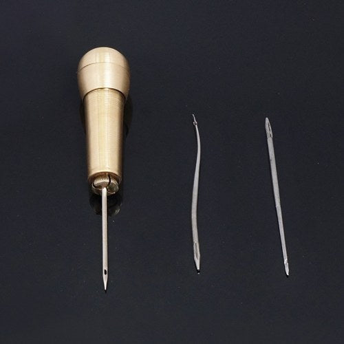 4pcs Needles Canvas Leather Sewing Awl Hand Stitcher Kit