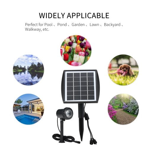 6V 1.8W LED Garden Lights Waterproof Solar Powered Outdoor  Spotlights