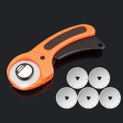 45mm Round Manual Blades Rotary Broach Fabric Cutter Sewing Tool