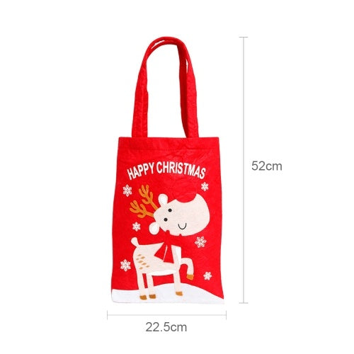 3pcs Christmas Gift Bags with Handles Reusable Grocery Bags