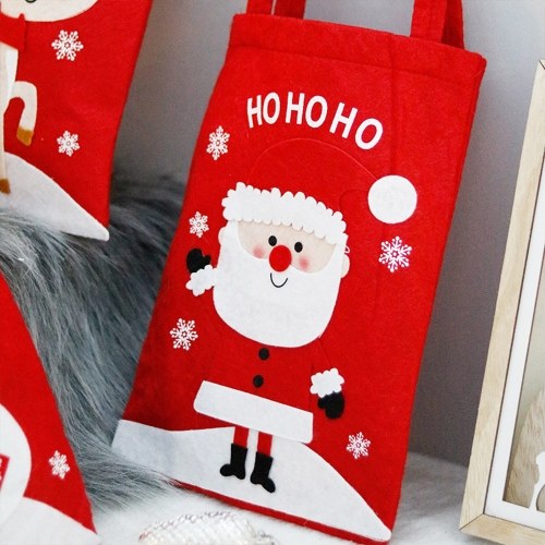 3pcs Christmas Gift Bags with Handles Reusable Grocery Bags