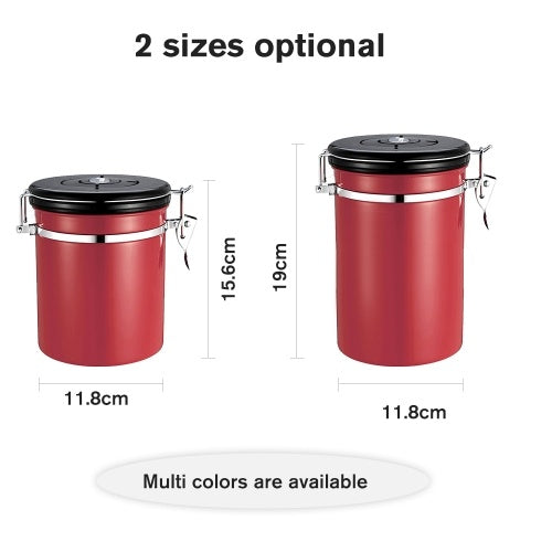 Stainless Steel Airtight Canister Coffee Bean Canister