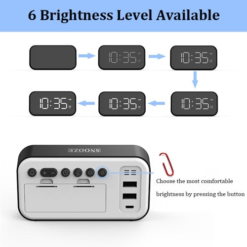 5 Inch Full Screen Alarm Clock