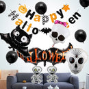 18PCs Halloween Balloons Banner Kit