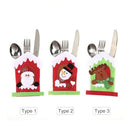 Mini Christmas Cutlery Tableware Holders Mini Santa Silverware Holders Candy Covers