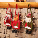 Christmas Candy Tote Bag Xmas Santa Claus Snowman Elk Pattern Reusable Tote Bags