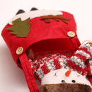 Christmas Candy Tote Bag Xmas Santa Claus Snowman Elk Pattern Reusable Tote Bags