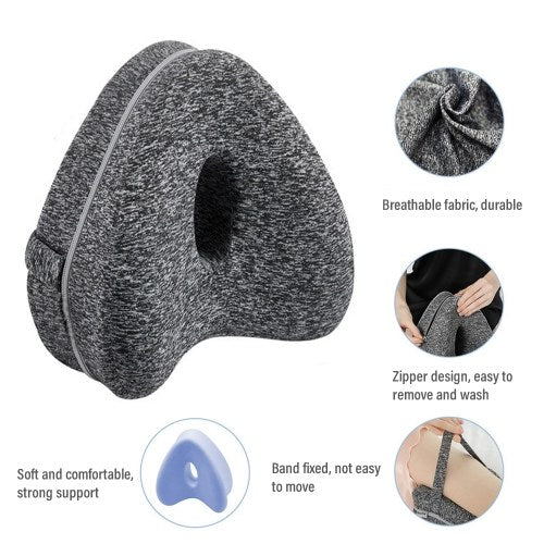 Memory Cotton Leg Pillow Knee Pillow Foam Sleeping Pillow Leg Positioner Knee Support Cushion Slow Rebound Pillow for Legs and Knees