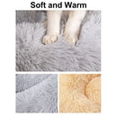 Bedding Plush Faux Fur Round Pet Dog Bed (Dark Grey,16'')