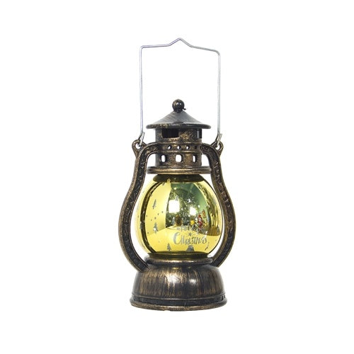 Warm Light Storm Lantern Christmas Pattern Small Led Lamp Decoration Xmas Pendant