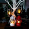 Warm Light Storm Lantern Christmas Pattern Small Led Lamp Decoration Xmas Pendant