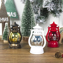 Warm Light Storm Lantern Christmas Pattern Small Led Lamp Decoration Xmas Pendant