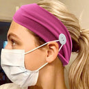 Colorful Headband with Buttons for Face Mask