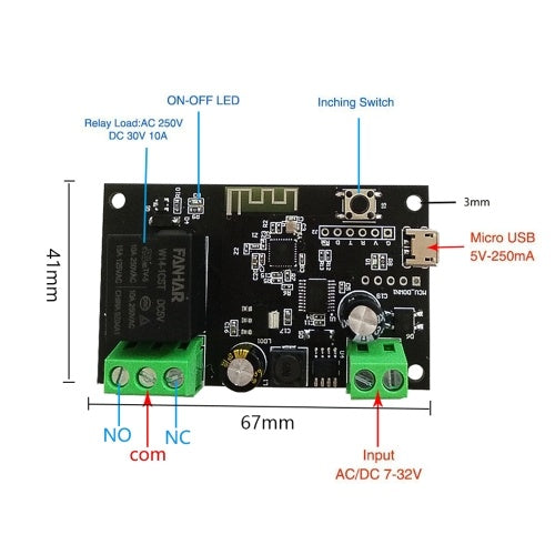 Tuya DC5V 12V 24V 32V WiFi Switch Wireless Relay Module