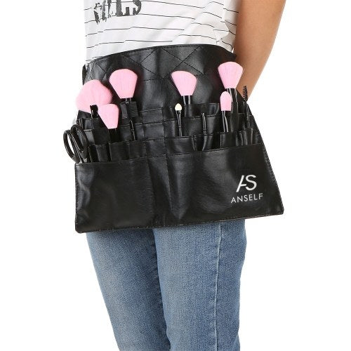 Abody PVC Professional Cosmetic Makeup Brush Apron Bag Artist Belt Strap Holder