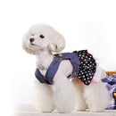 Fashion Pet Dog Clothes Jean Skirt Dress Lovely Lace Heart Apparel Costume