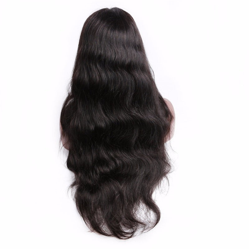 HCDiva Full Lace Human Long Hair Wigs - Black