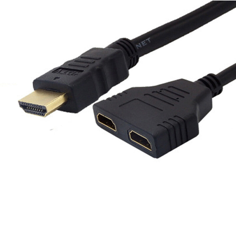 محول إشارة مزدوج سبليت HDMI 1 إلى 2 - أسود