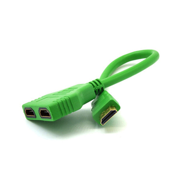 HDMI 1 to 2 Split Double Signal Adapter - Green