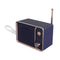 HIFI Retro Clock Portable Wireless Bluetooth Stereo - Blue