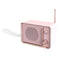 HIFI Retro Clock Portable Wireless Bluetooth Stereo - Pink