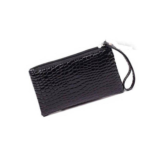 High Quality Crocodile Lines Hand Bag - Black