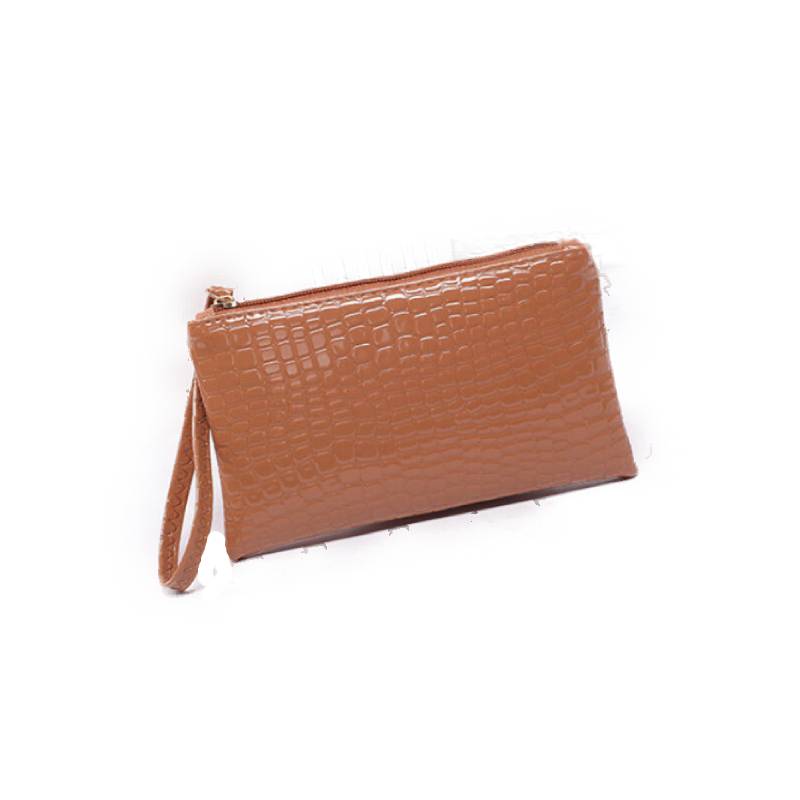 High Quality Crocodile Lines Hand Bag - Brown