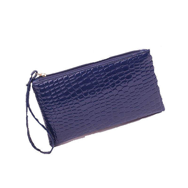 High Quality Crocodile Lines Hand Bag - Indigo