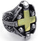 Hpolw Premium Gothic Black Ring - Silver