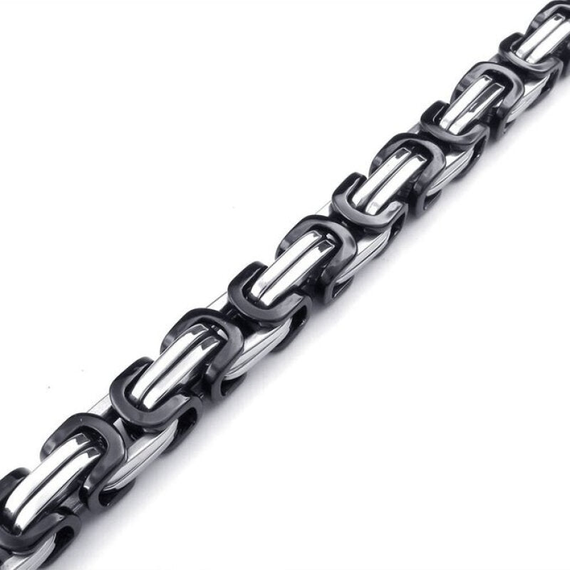 Hpolw Premium Stainless Steel Bracelet - Black&Silver