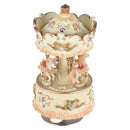 Laxury Windup 3-horse Carousel Music Box Creative Artware Gift