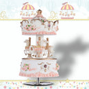 Laxury Windup 3-horse Carousel Music Box Creative Artware Gift