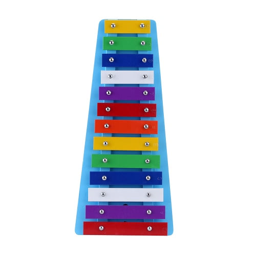 13 Bar Kid's Glockenspiel Xylophone Colorful Note of Educational Percussion Instrument Rhythm Toy for Baby Toddler Children