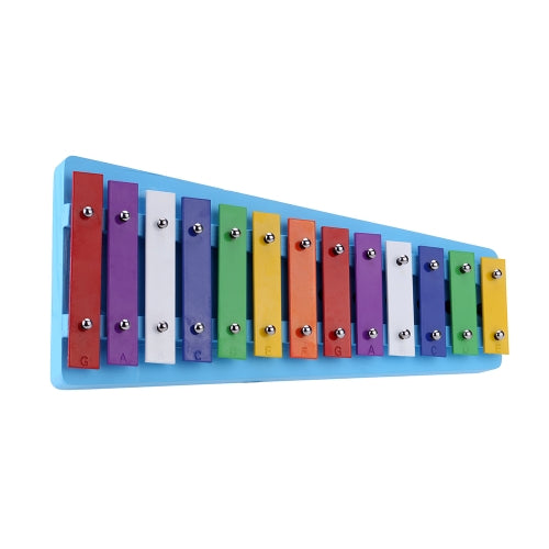 13 Bar Kid's Glockenspiel Xylophone Colorful Note of Educational Percussion Instrument Rhythm Toy for Baby Toddler Children